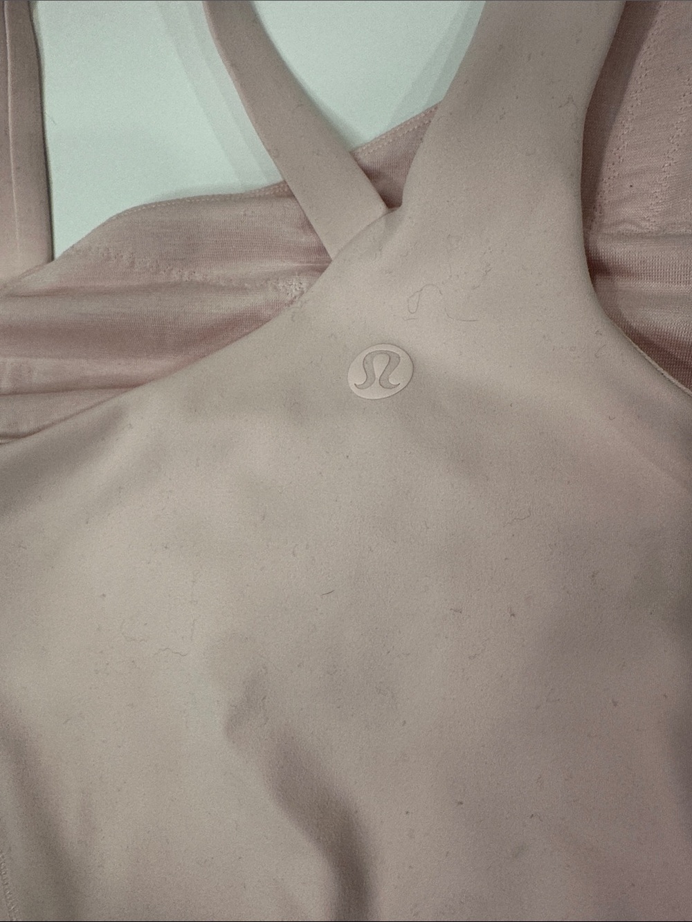 Lululemon asymmetrical tennis sports bra size 8, blush pink, great condition! - Picture 3 of 8